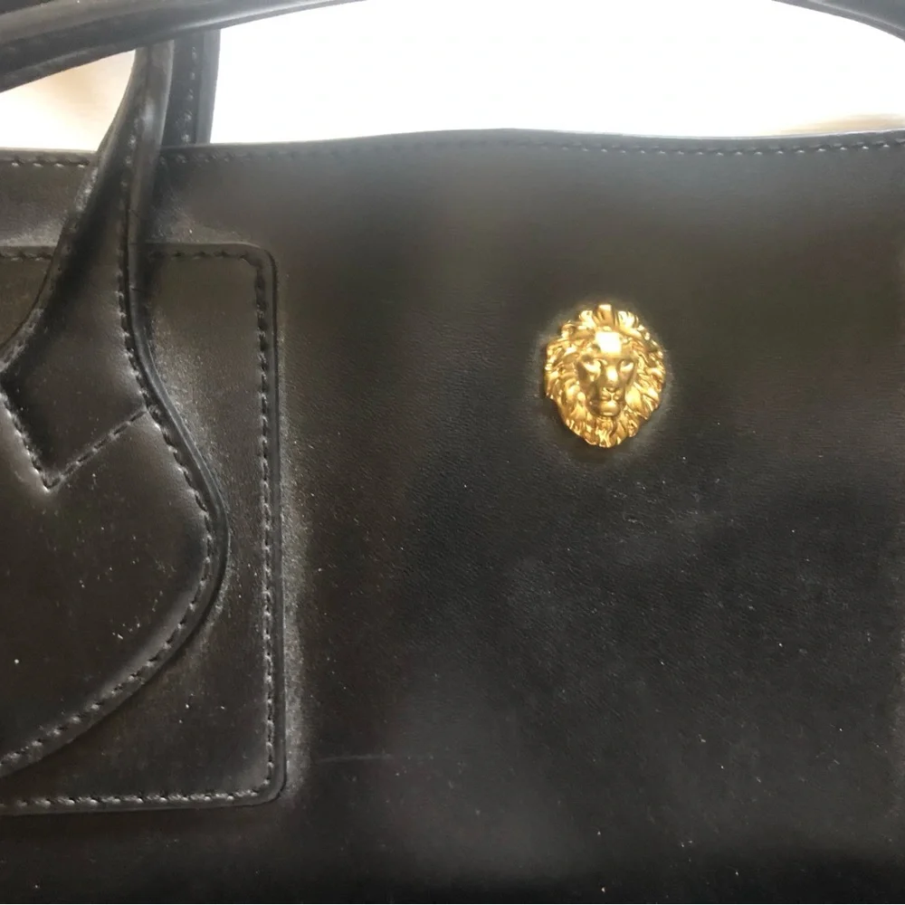 Anne Klein Black Smooth Tote with Double Handles - Picture 7 of 15